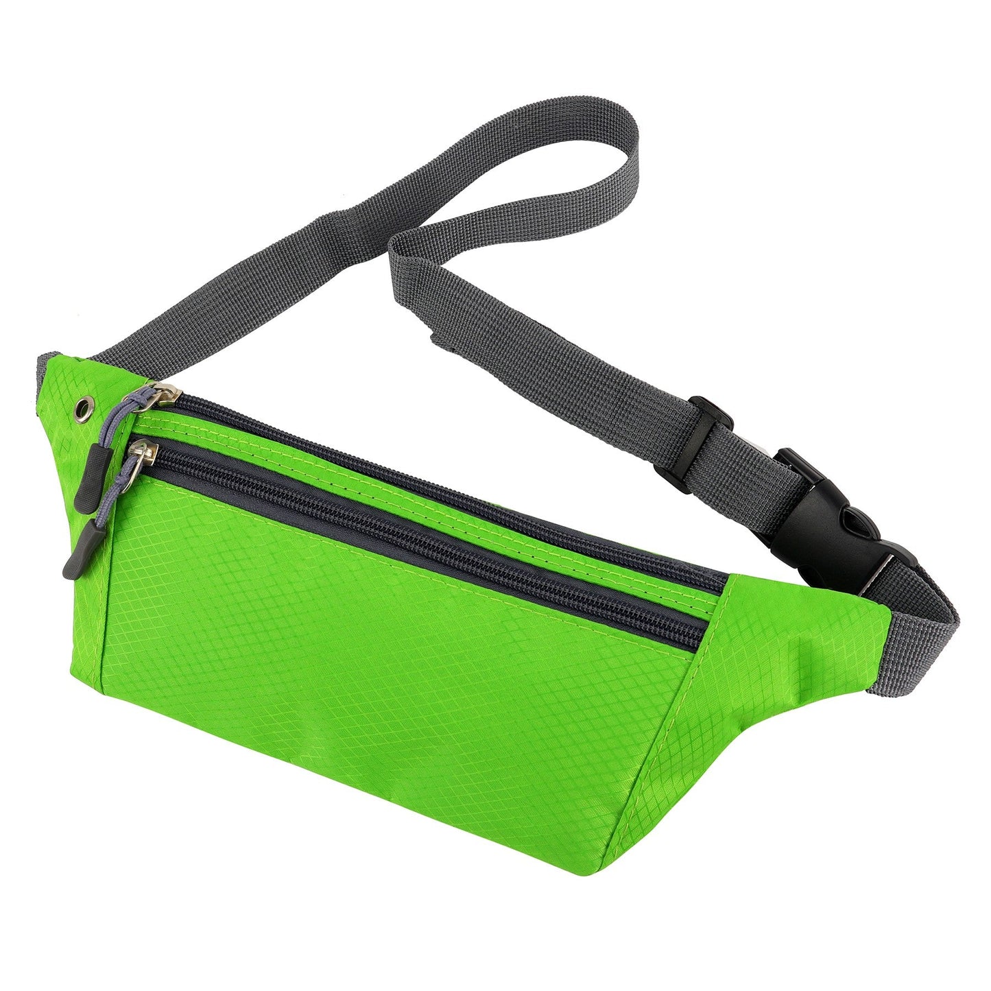 Custom Logo 3-Zipper Fanny Pack, Promotional Waist Bags, Adjustable Buckled Fanny Packs