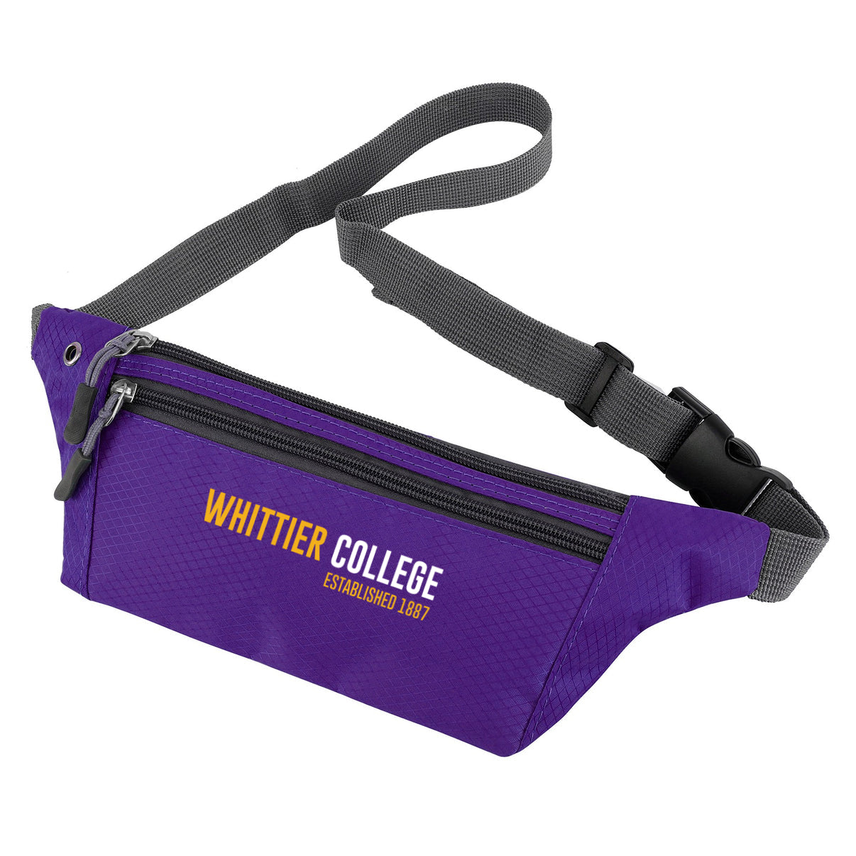 Custom Logo 3-Zipper Fanny Pack, Promotional Waist Bags, Adjustable Buckled Fanny Packs