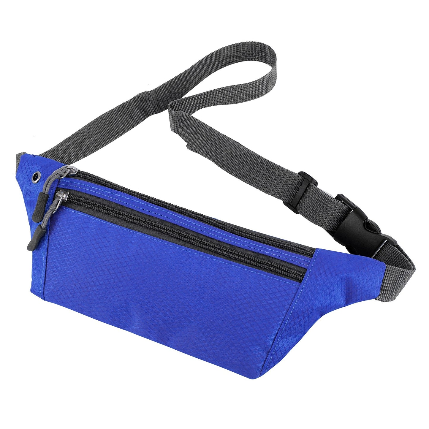 Custom Logo 3-Zipper Fanny Pack, Promotional Waist Bags, Adjustable Buckled Fanny Packs