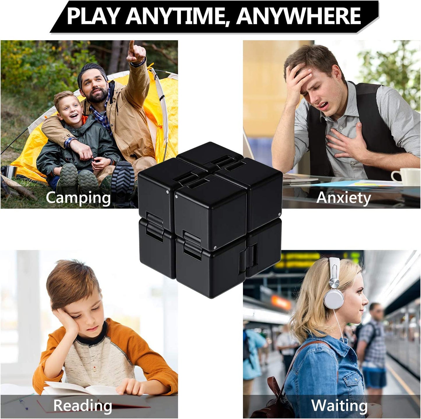 Custom Logo Infinity Cube, Promotional Fidget Cube Printed With Your logo
