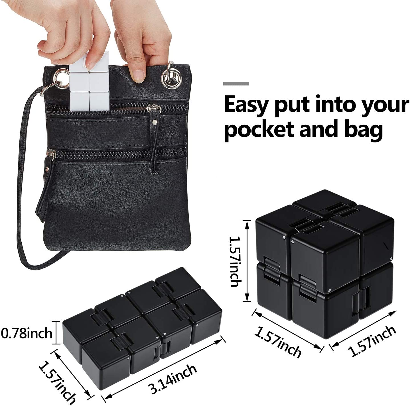 Custom Logo Infinity Cube, Promotional Fidget Cube Printed With Your logo
