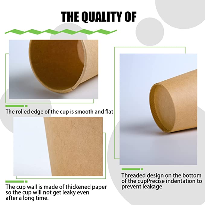 Custom Single Wall Paper Cups In All Sizes, Logo or Design Paper Cups Recyclable - Brown