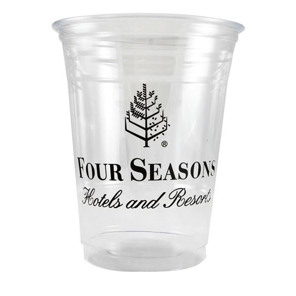 Custom Plastic Cups With Top In All Sizes, Logo Printed Promotional Pet Plastic Cups Recyclable
