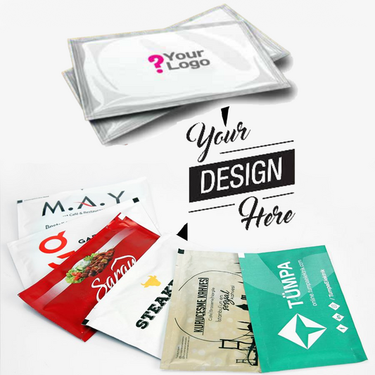 Custom Logo Wet Wipes, Promotional Wipes, Printed Freshener Towels For Restaurants, Cafes, Travel etc.