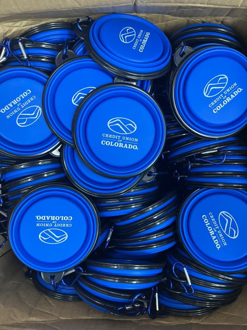 Promotional Custom Logo Collapsible Travel Dog Bowls Portable Food & Water Bowls