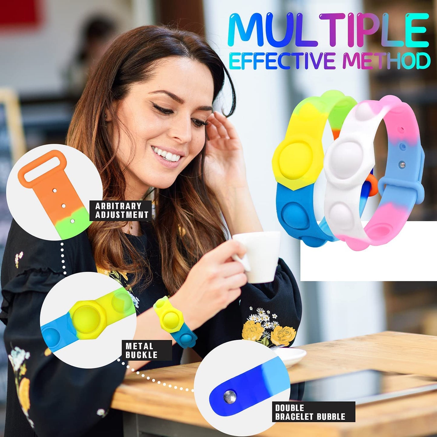 Bulk Pop It Bracelets, Pop Fidget Toy Bracelets for Children & Adult - HOT!