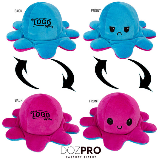 Custom Logo Reversible Octopus, Promotional Flip Mood Octopus