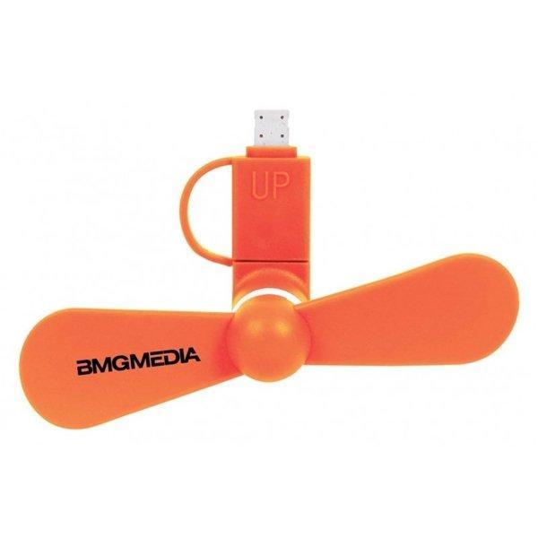 Custom Logo Mini Portable Power Micro Cool Fan 2 in 1 For iPhones And Android Phones