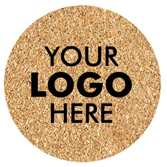 Custom Logo Cork Coaster, Heat Resistant Promotional Tea or Coffee Coaster