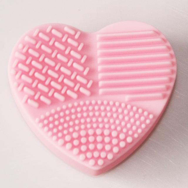 Wholesale Bulk Heart Shape Clean Makeup Brushes - Mix Colors