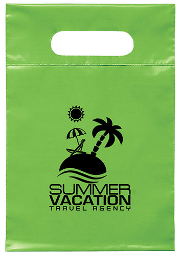 Custom Shopping Bags Logo Plastic Die Cut Handle Bags in All Colors