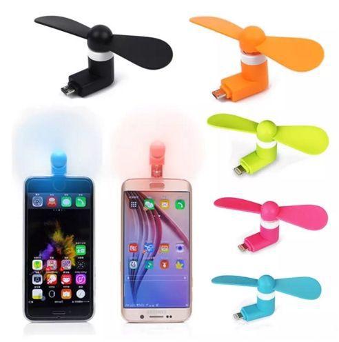 Custom Logo Mini Portable Power Micro Cool Fan 2 in 1 For iPhones And Android Phones