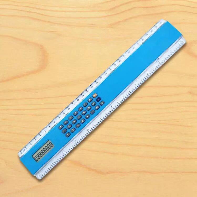 Promotional Custom Logo 12 Inch Ruler with Calculator Two in One Functionality for Schools, Businesses, Daily Use