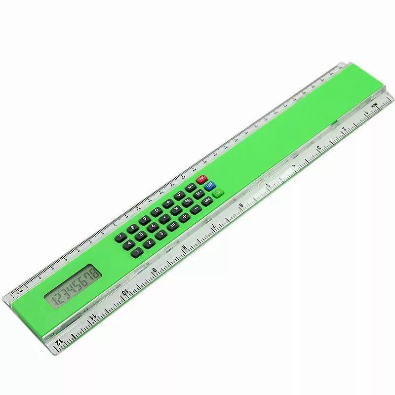 Promotional Custom Logo 12 Inch Ruler with Calculator Two in One Functionality for Schools, Businesses, Daily Use
