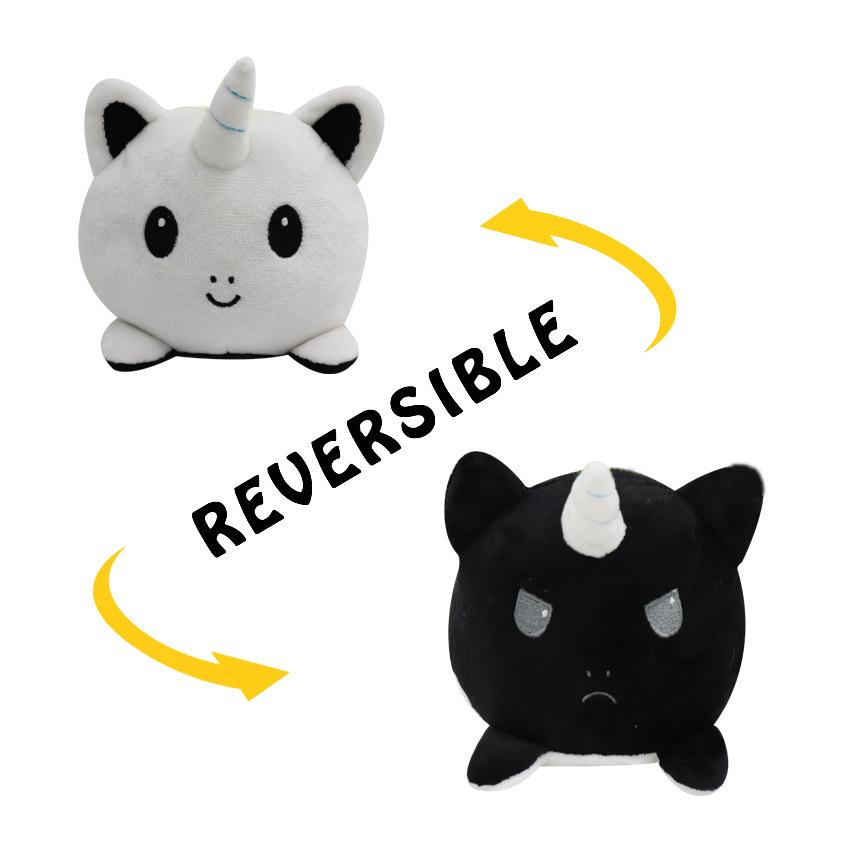 Wholesale Reversible Plushie Toys, Flip Mood Toy Unicorn Key Chain