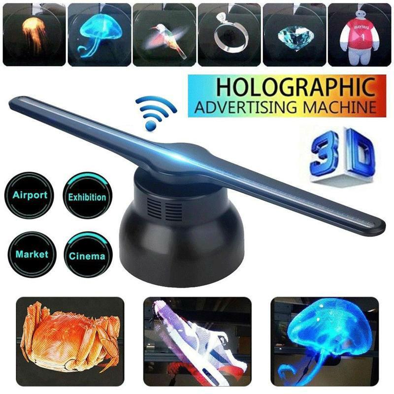 Bulk 3D Hologram Photos and Videos Advertising Display LED Fan, Best for Stores, Shops, Bars, Casinos, Holiday Events