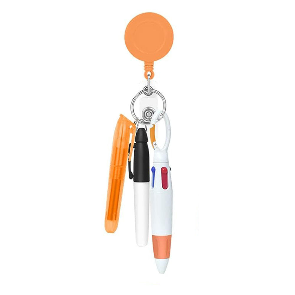 Custom Retractable Badge Reel with Pens – Personalized Nurse ID Holder