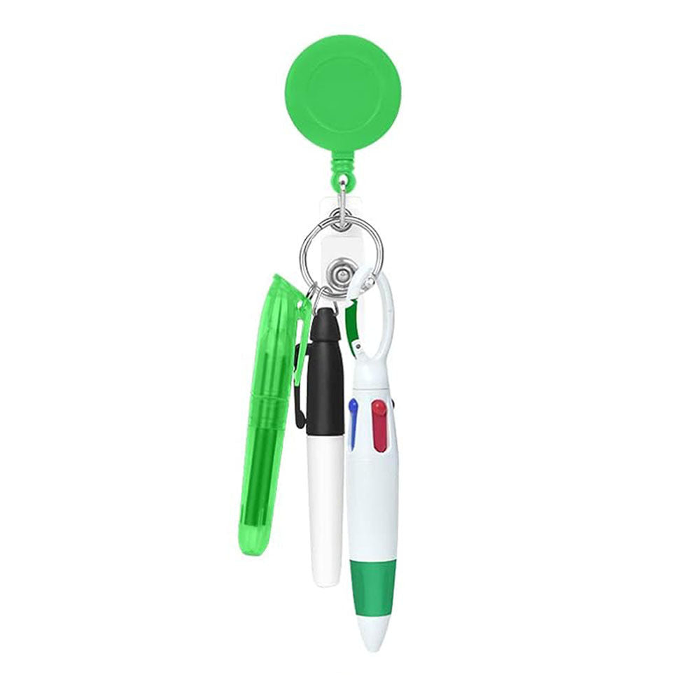Custom Retractable Badge Reel with Pens – Personalized Nurse ID Holder