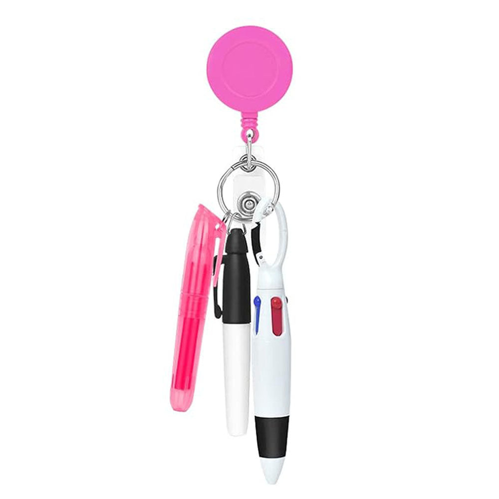 Custom Retractable Badge Reel with Pens – Personalized Nurse ID Holder