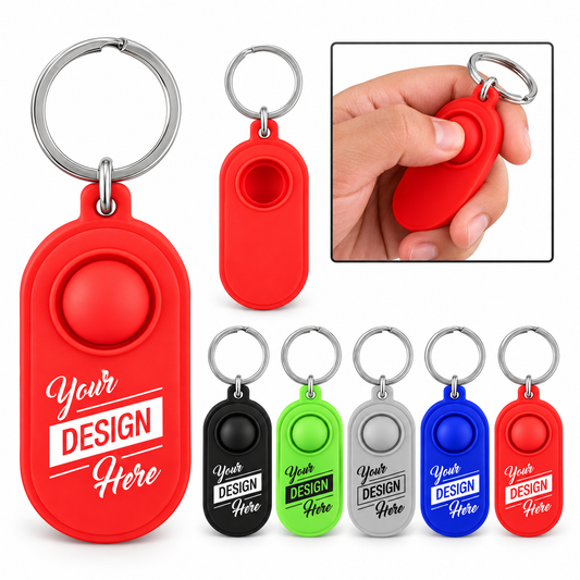Custom Logo Silicone Bubble Fidget Keychain