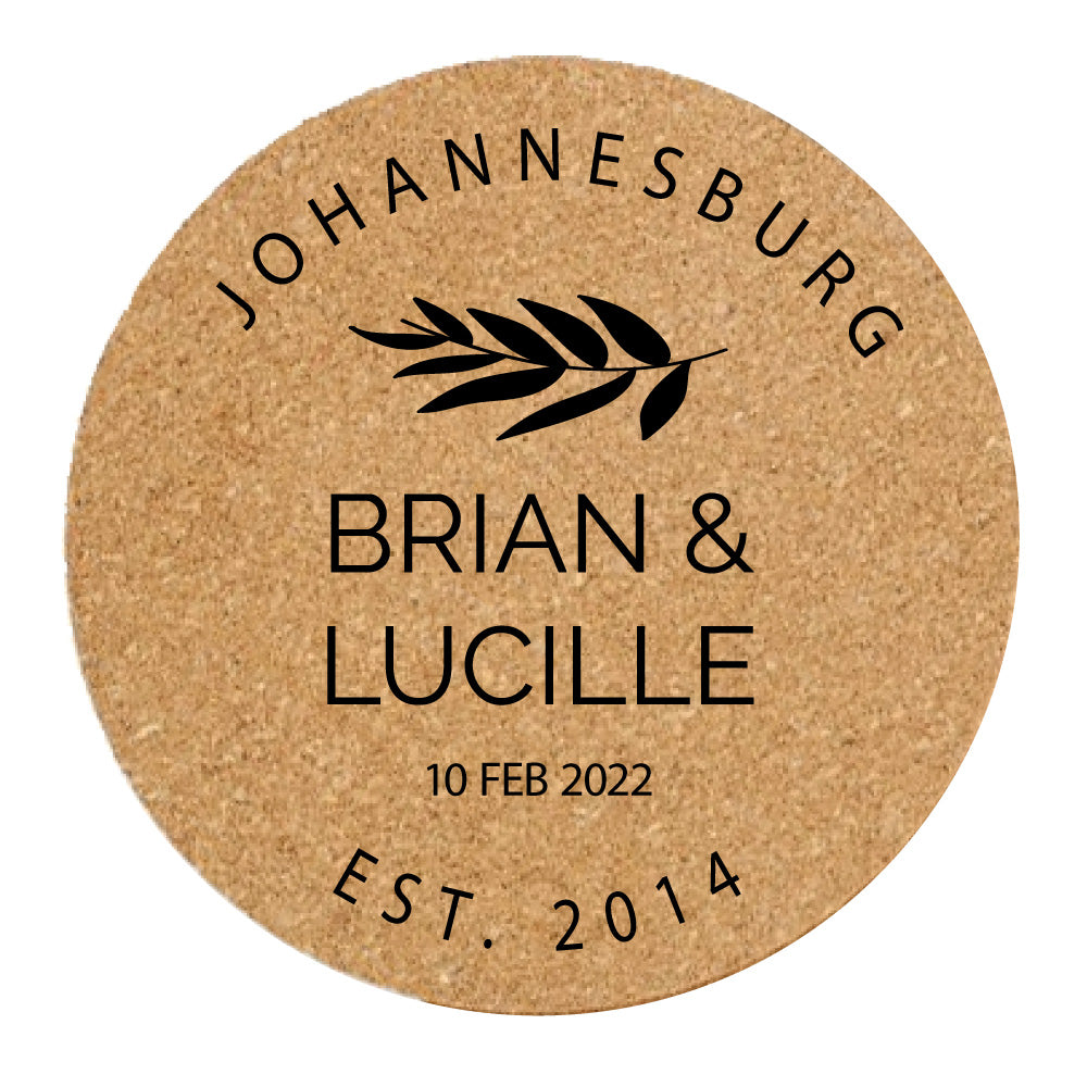 Custom Logo Cork Coaster, Heat Resistant Promotional Tea or Coffee Coaster
