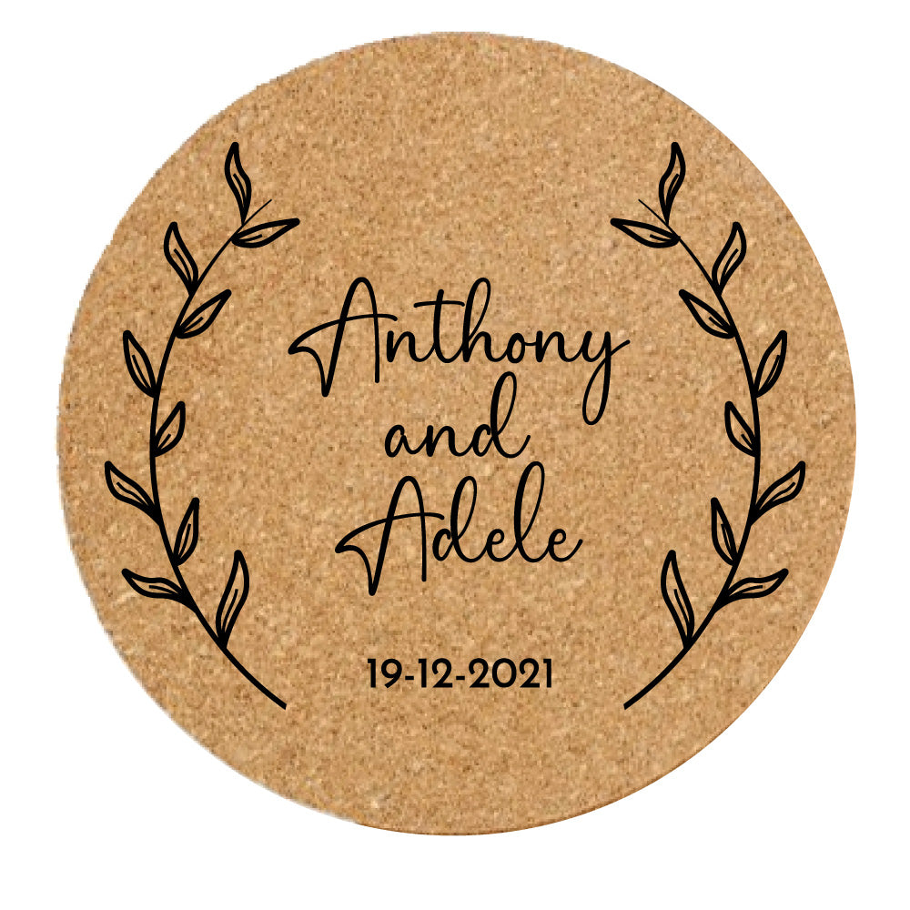 Custom Logo Cork Coaster, Heat Resistant Promotional Tea or Coffee Coaster