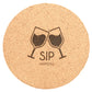 Custom Logo Cork Coaster, Heat Resistant Promotional Tea or Coffee Coaster