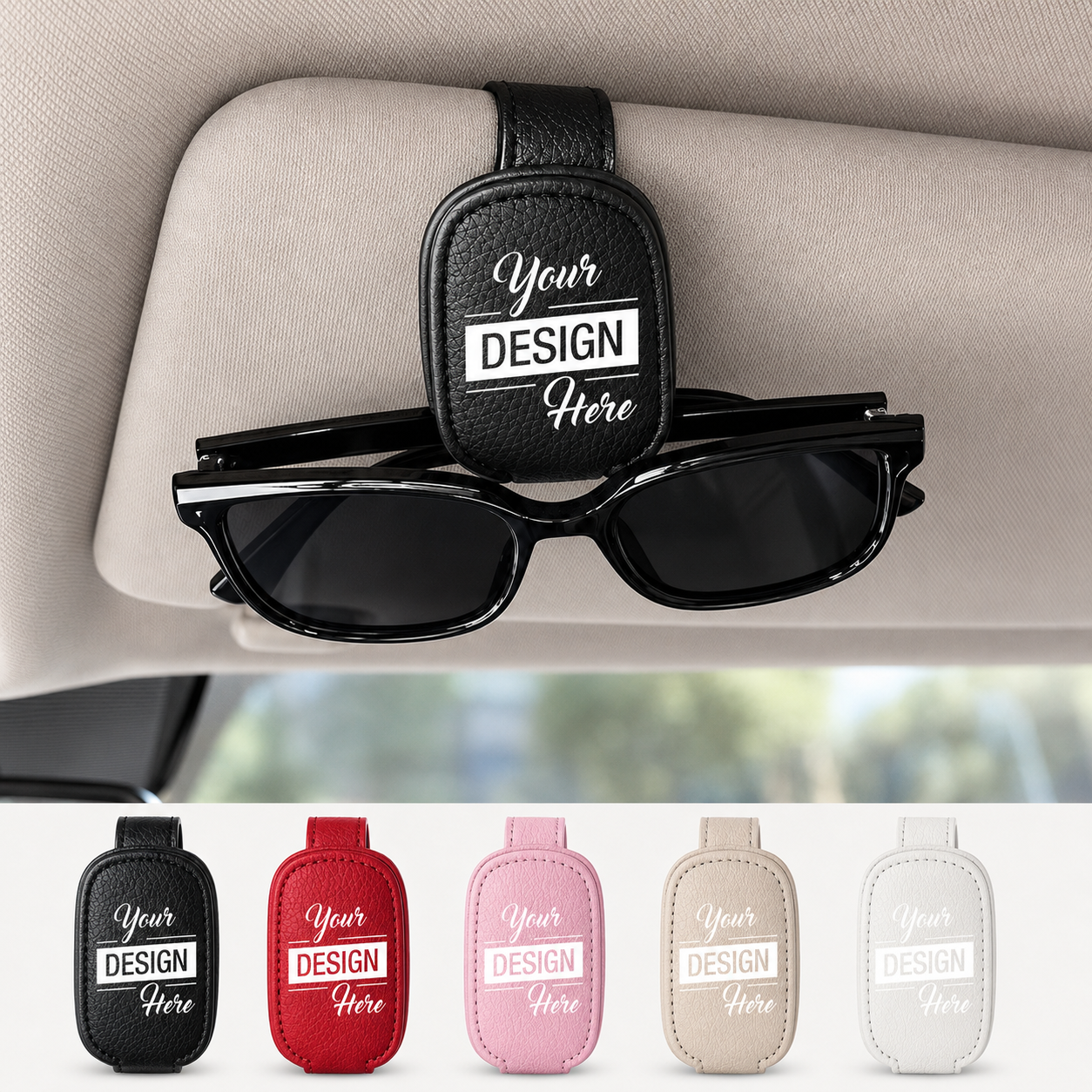 Custom Logo Car Sunglasses Holder Clip for Visor