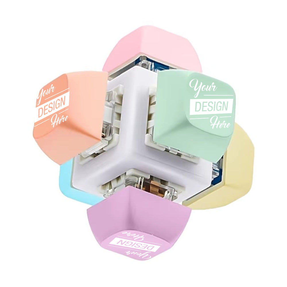Custom Logo Keyboard Fidget Cube, Printed Keycap Fidget Cube