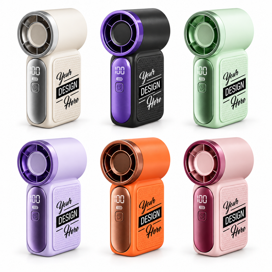 Custom Logo Portable Mini Turbo Fan with Digital Display