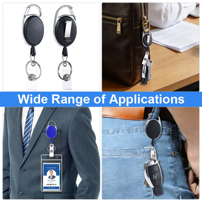 Custom Logo Retractable Badge Reel – Personalized ID Holder Keychain