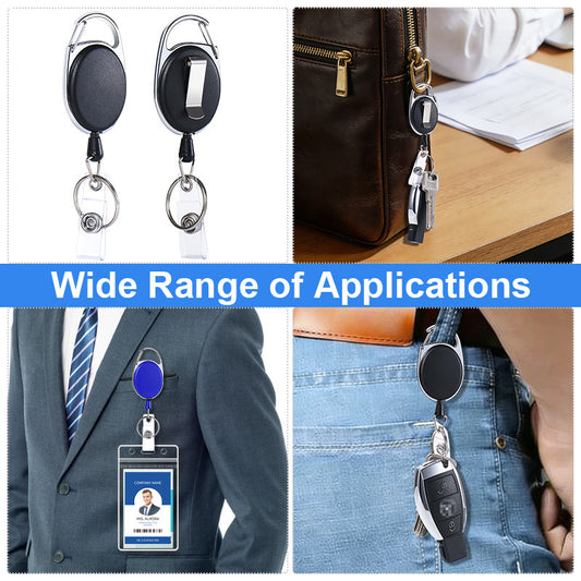 Custom Logo Retractable Badge Reel – Personalized ID Holder Keychain