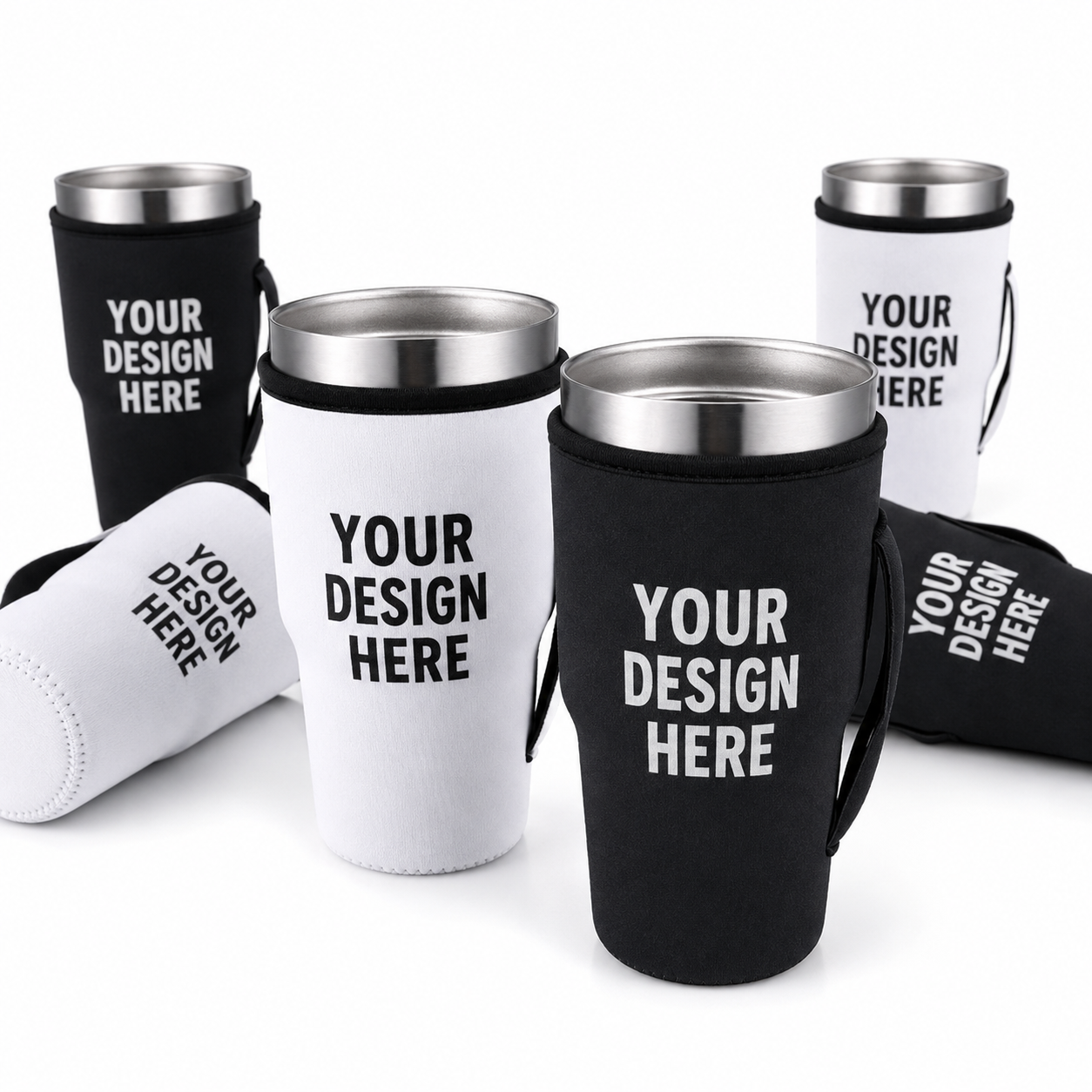 Custom Logo Neoprene Insulated Tumbler Sleeves for 30–32 oz Cups – Hot & Cold Beverage Holder