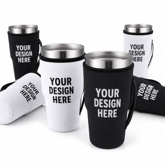 Custom Logo Neoprene Insulated Tumbler Sleeves for 30–32 oz Cups – Hot & Cold Beverage Holder