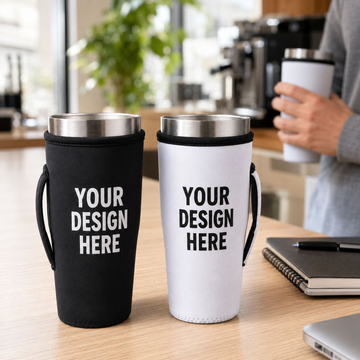Custom Logo Neoprene Insulated Tumbler Sleeves for 30–32 oz Cups – Hot & Cold Beverage Holder
