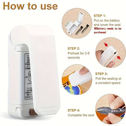 Custom Logo Mini Household Vacuum Sealing Machine: Keep Snacks Fresh & Portable For On-the-Go