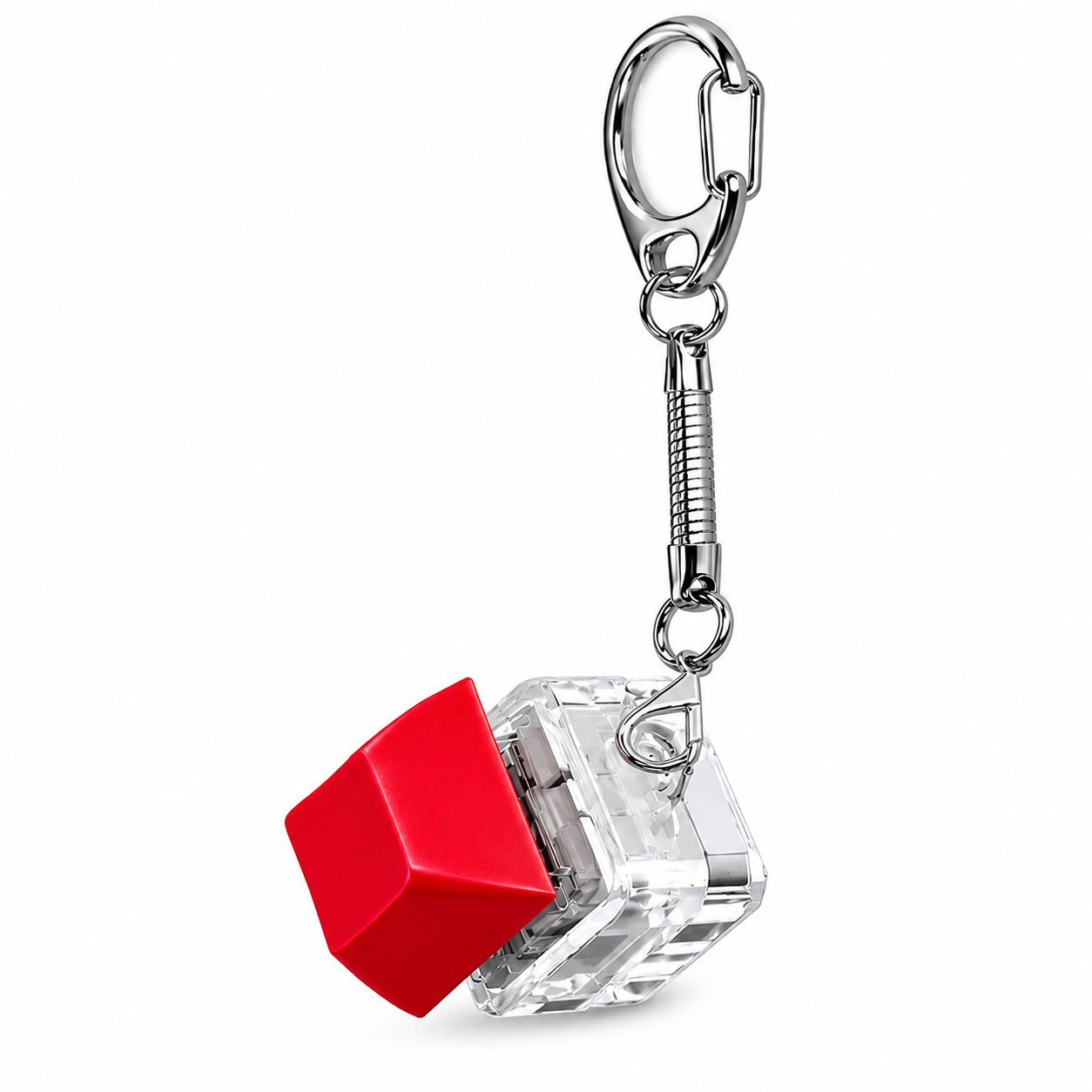 Custom Logo Keyboard Fidget Toy Key Chain with LED Light - Single