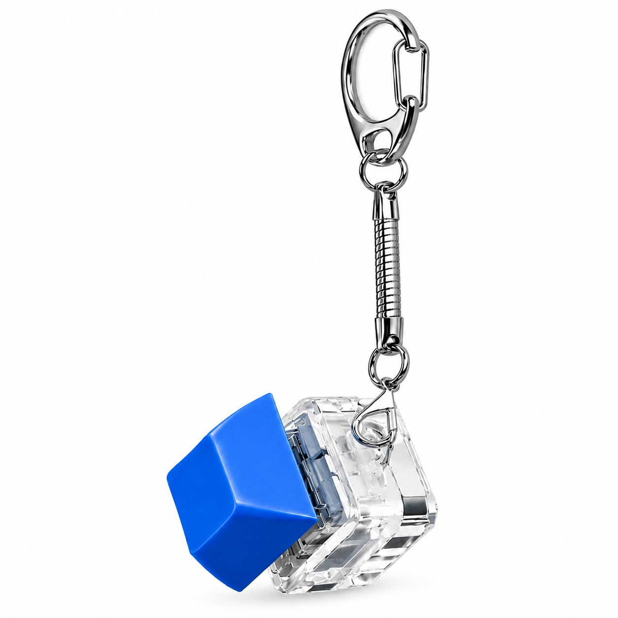 Custom Logo Keyboard Fidget Toy Key Chain with LED Light - Single