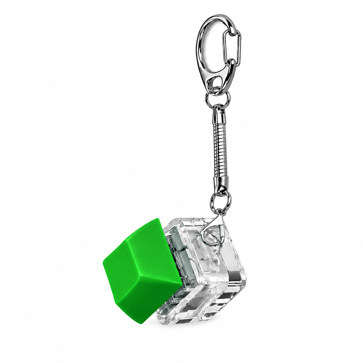 Custom Logo Keyboard Fidget Toy Key Chain with LED Light - Single