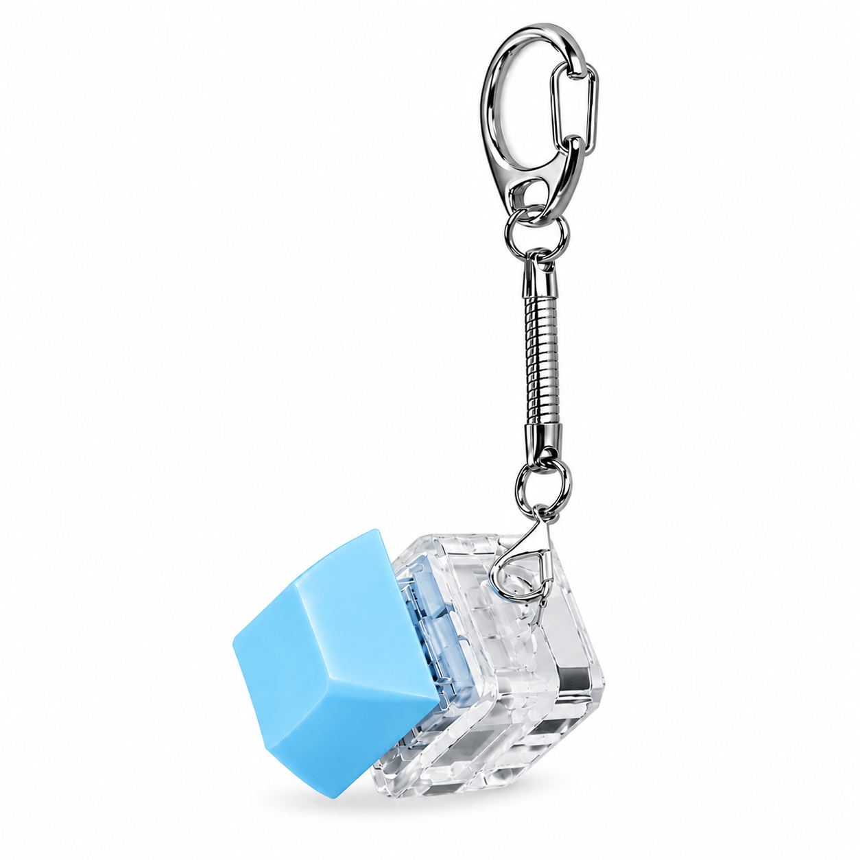 Custom Logo Keyboard Fidget Toy Key Chain with LED Light - Single