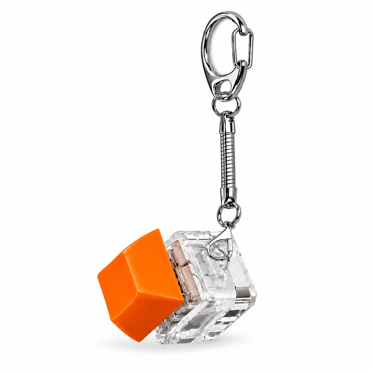Custom Logo Keyboard Fidget Toy Key Chain with LED Light - Single