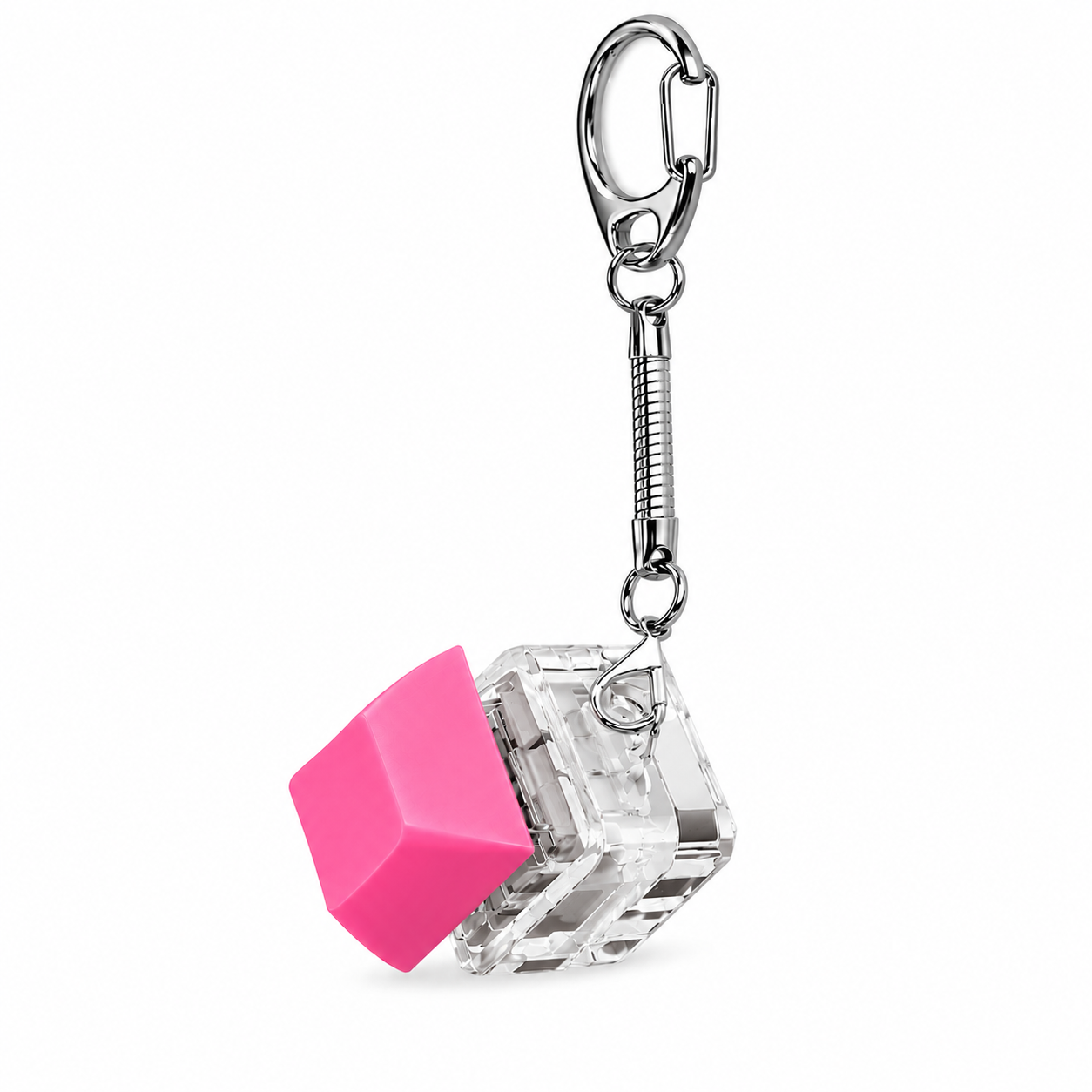 Custom Logo Keyboard Fidget Toy Key Chain with LED Light - Single