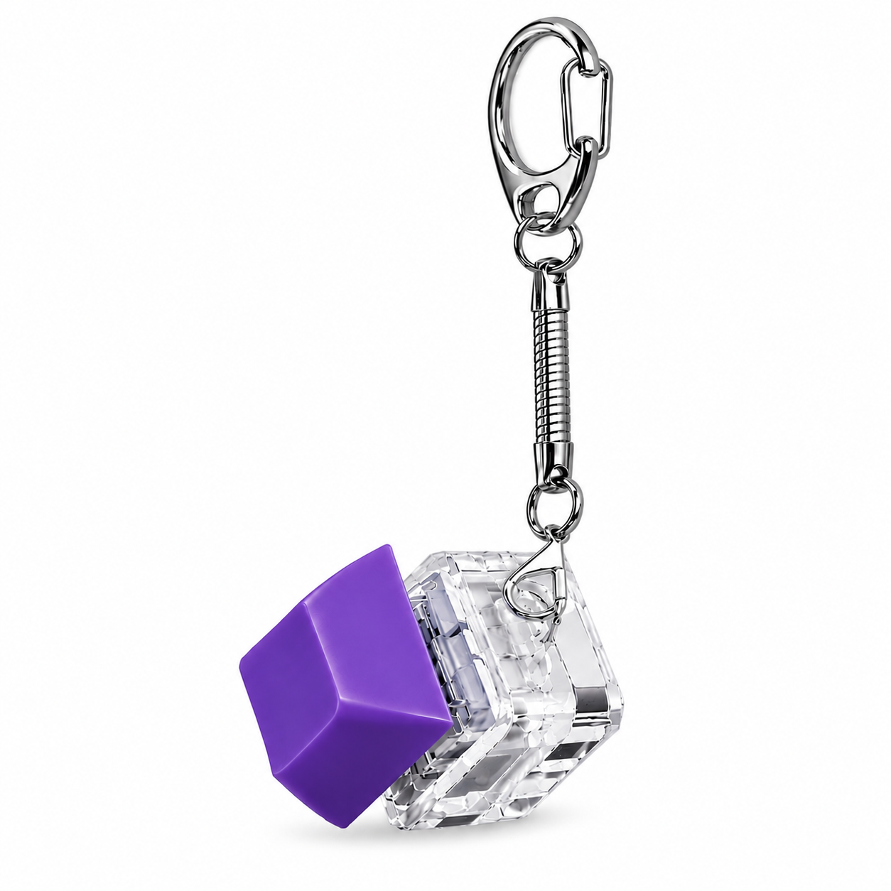 Custom Logo Keyboard Fidget Toy Key Chain with LED Light - Single