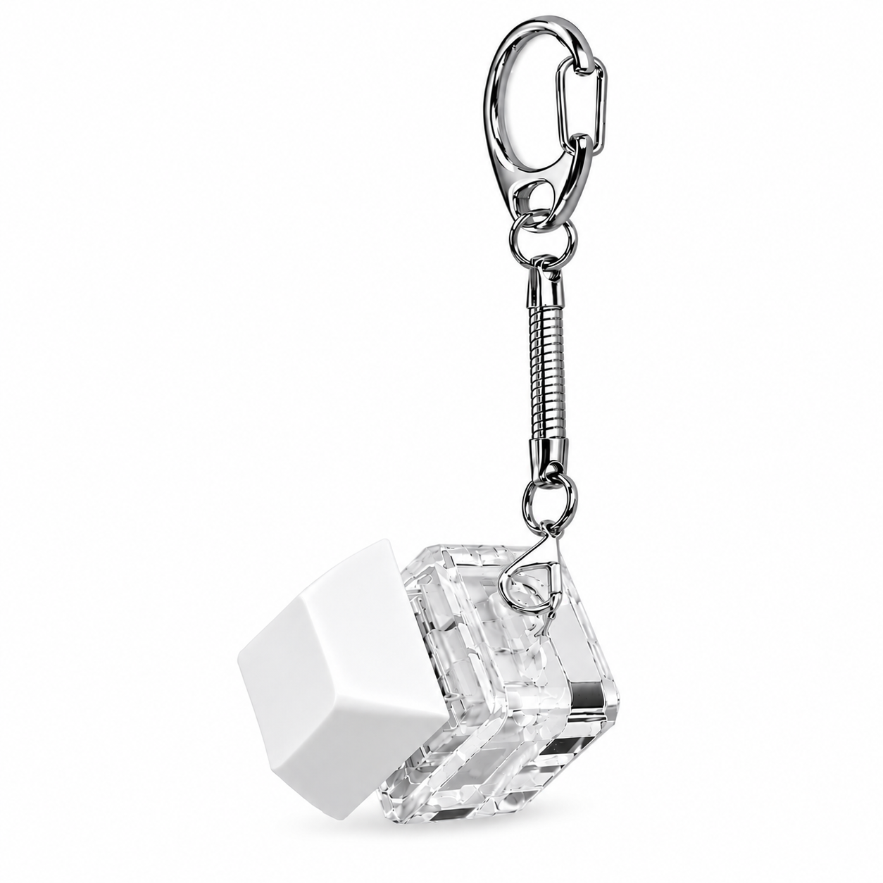 Custom Logo Keyboard Fidget Toy Key Chain with LED Light - Single
