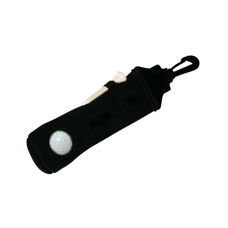 Custom Logo Golf Ball Holder Pouch with Clip & Tee Holder