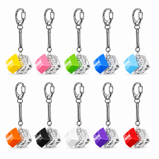 Custom Logo Keyboard Fidget Toy Key Chain with LED Light - Single