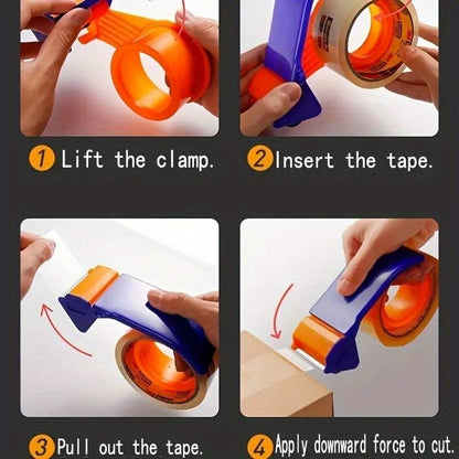 Custom Logo Portable Packing Tape Dispenser, Ergonomic Tape Gun, Shipping Moving Mailing Box Sealing Carton Packaging