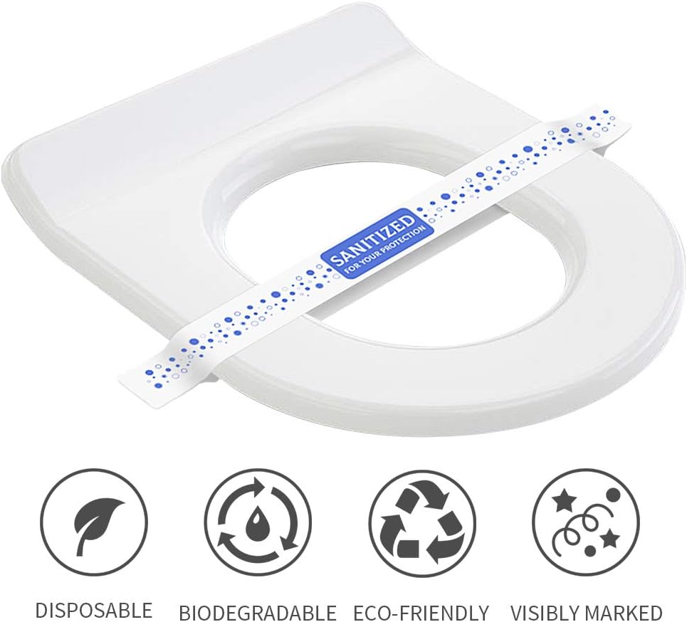 Custom Toilet Seat Bands Logo Printed Restroom Sanitized Bands For All Sizes