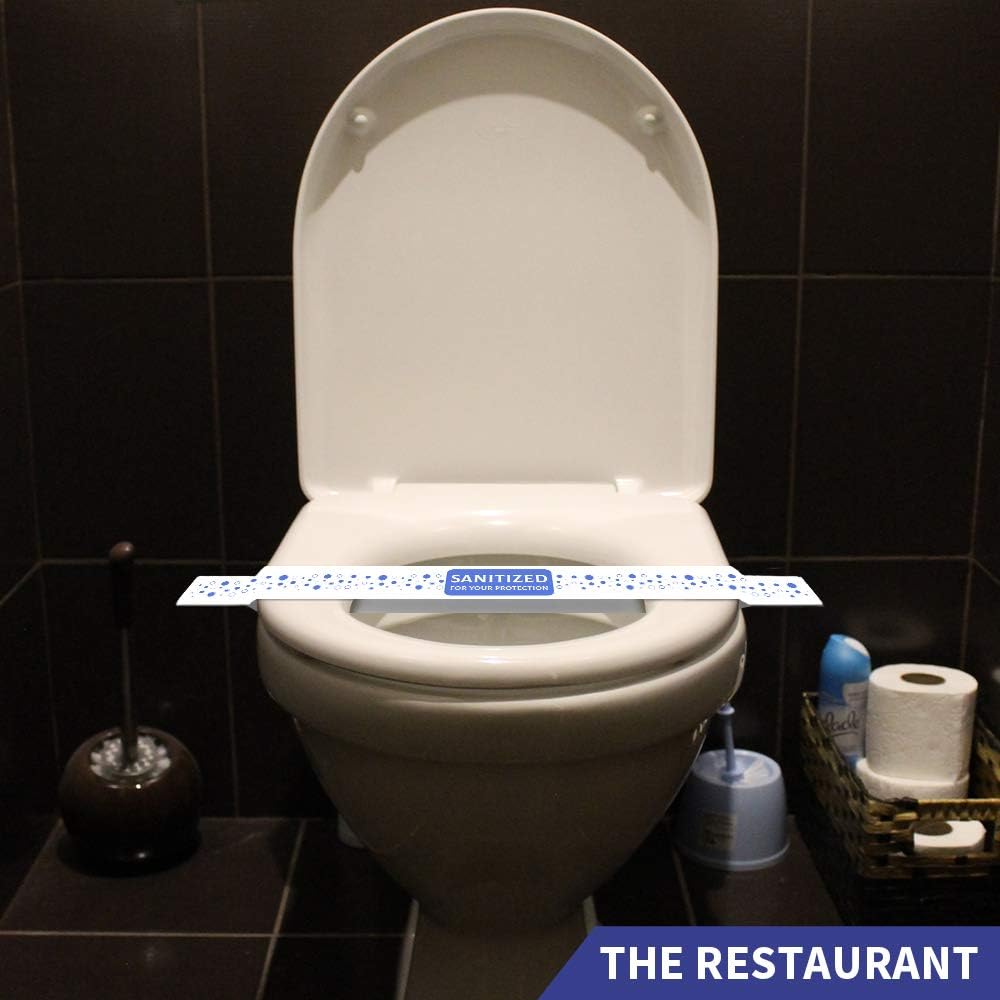 Custom Toilet Seat Bands Logo Printed Restroom Sanitized Bands For All Sizes