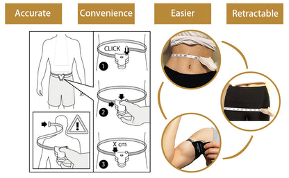 Promotional Custom Logo Waist Body Tape Measure with Push Button